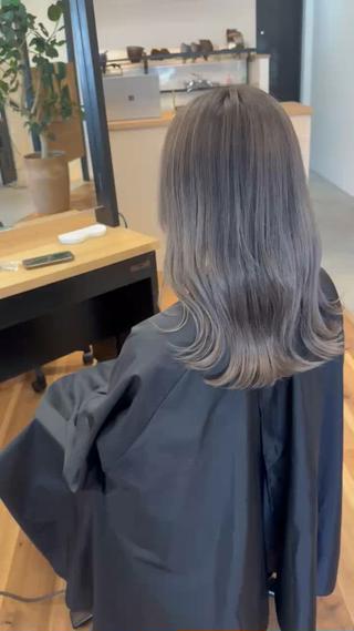 セミロング カラー SALOWIN京都河原町Suite店所属・✨石乃宮 龍✨京都河原町✨のヘアスタイル