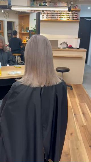 セミロング カラー SALOWIN京都河原町Suite店所属・✨石乃宮 龍✨京都河原町✨のヘアスタイル