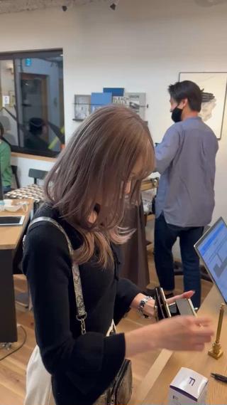 セミロング カラー SALOWIN京都河原町Suite店所属・✨石乃宮 龍✨京都河原町✨のヘアスタイル
