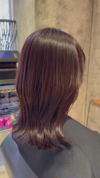 ミディアム カラー ヘアアレンジ MODE K’s川西 瀧尻光のヘアスタイル
