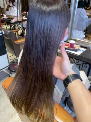 ロング カラー ヘアアレンジ MODE K’s川西 瀧尻光のヘアスタイル