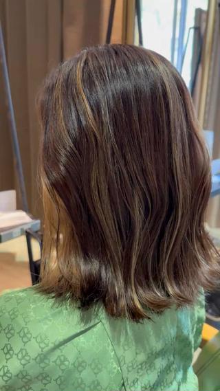 ミディアム カラー ヘアアレンジ MODE K’s川西 瀧尻光のヘアスタイル