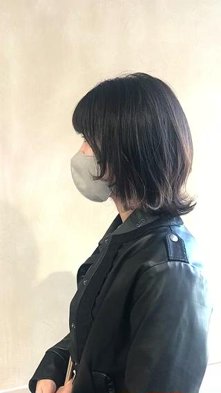 ミディアム 所渉/韓国レイヤー /ウルフカットのヘアスタイル