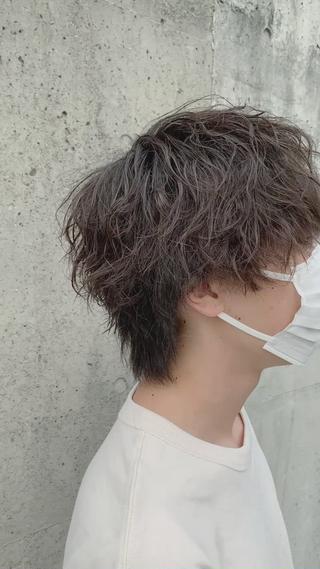 ツイストパーマ　ウルフスタイル 