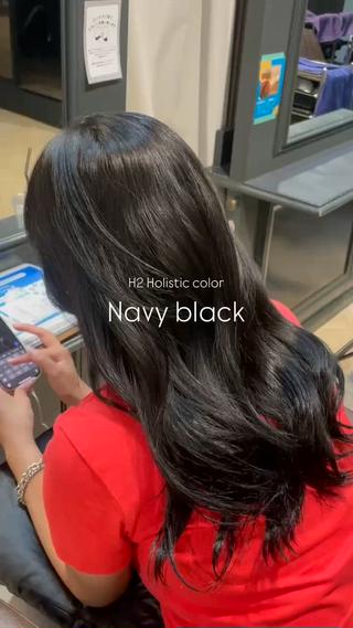 ロング カラー 横嶋 倫のヘアスタイル