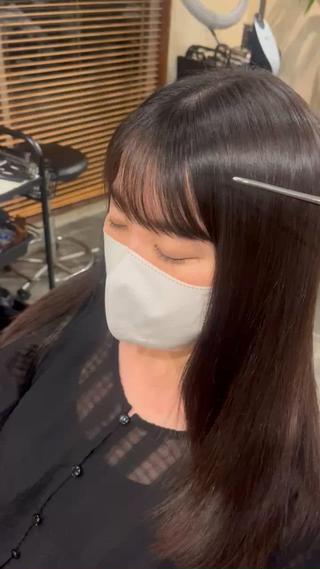 前髪ストレート(曲がるストレート)
ドライヤーだけで自然な丸みを作れます！ 