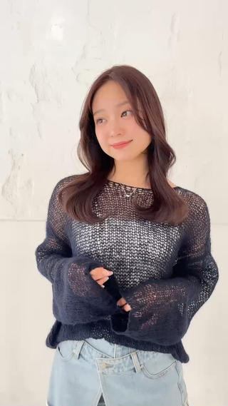 セミロング カラー 西浦慎二 /艶カラー/髪質改善のヘアスタイル