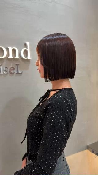 ショート レイヤー/ハッシュ/ ボブ/縮毛/内藤康太のヘアスタイル