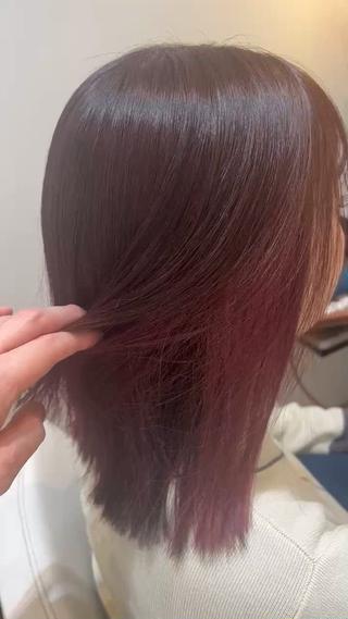 セミロング 🌕酸性縮毛矯正 高野竜🌕のヘアスタイル