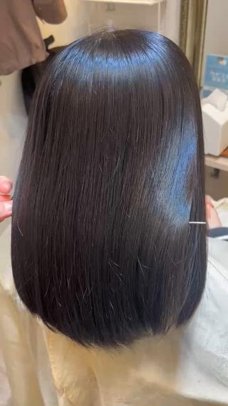 セミロング 🌕酸性縮毛矯正 高野竜🌕のヘアスタイル