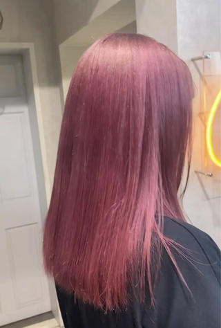 ミディアム カラー ハイトーン/ ネイル💅まりなのヘアスタイル