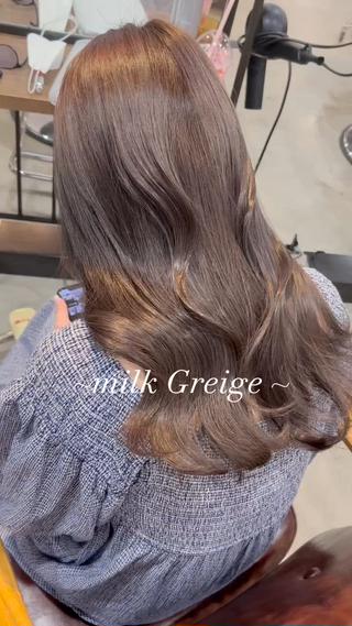 グレージュヘア
#韓国風
#韓国ヘア 