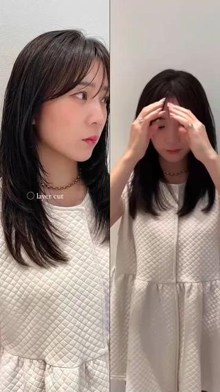 ハイレイヤーでワンカールで可愛い大人ヘア
カラーはアッシュグレージュでくすみ過ぎない
落ち着いたカラーで 