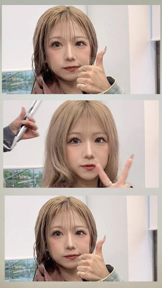 矯正毛にケアブリーチ+ルーツカラー+カット+内部補正トリートメント

綺麗に伸ばしてロング目指していきましょう！
ありがとうございました！
 