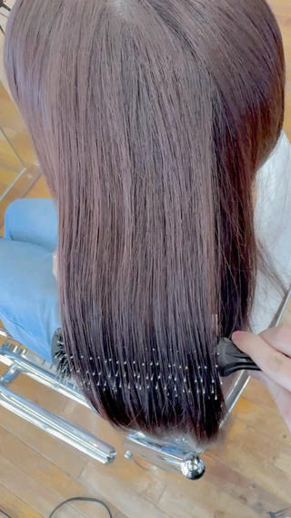 ミディアム カラー ブリーチなしWカラー レイヤー/KOHNOのヘアスタイル