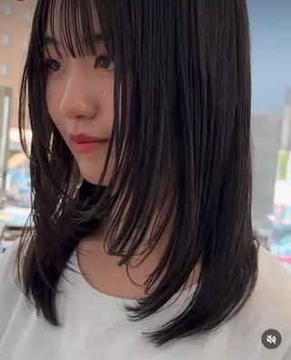 セミロング パーマ ブリーチなしWカラー レイヤー/KOHNOのヘアスタイル