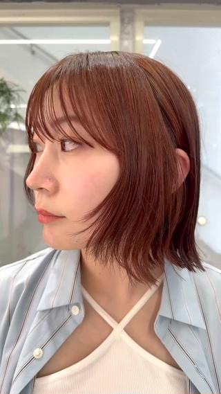 ショート カラー ブリーチなしWカラー レイヤー/KOHNOのヘアスタイル