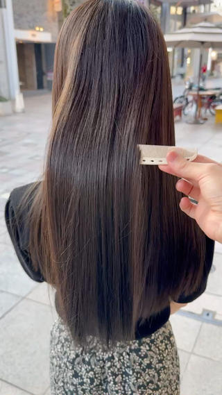 セミロング カラー ブリーチなしWカラー レイヤー/KOHNOのヘアスタイル