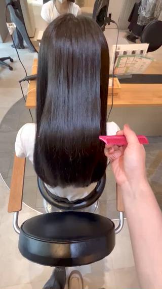 ロング サラツヤ縮毛 矯正✨meguのヘアスタイル
