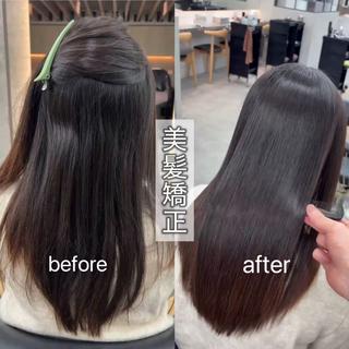 ロング 縮毛矯正/韓国ヘア /ブリーチ/ヒロのヘアスタイル