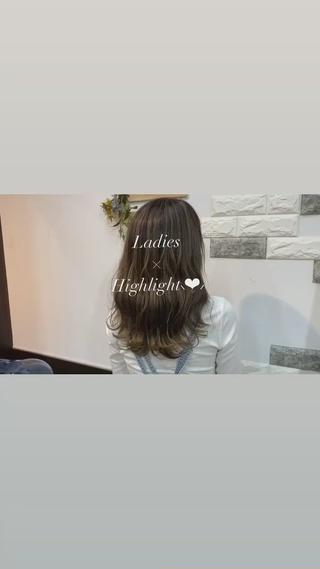 ロング カラー 大人女性ぼかし メンズ強化🦙平作のヘアスタイル