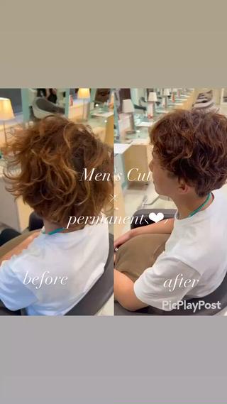 パーマ メンズ 大人女性ぼかし メンズ強化🦙平作のヘアスタイル