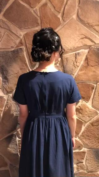 低め編みこみおだんご