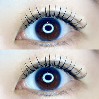 フラットラッシュ120本、束感仕上げ 