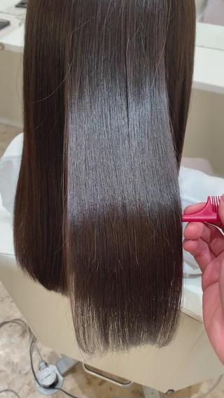 ロング 髪質改善/韓国ヘア/ 縮毛矯正/藤原のヘアスタイル