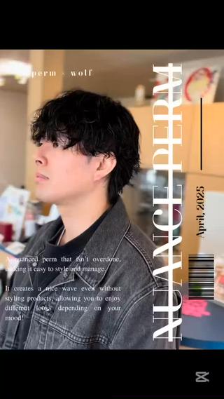 ショート パーマ メンズ TORAYA所属・メンズカット/ hattoriのヘアスタイル