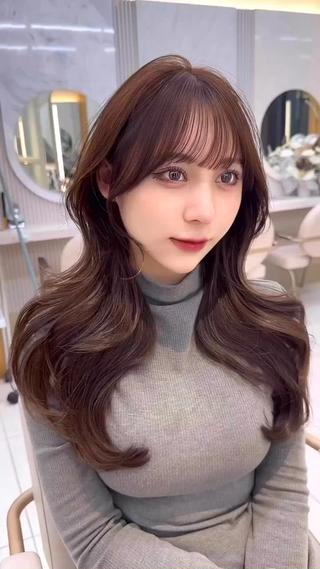 ロング カラー 🇰🇷韓国風くびれ ヘア🇰🇷中村優大のヘアスタイル