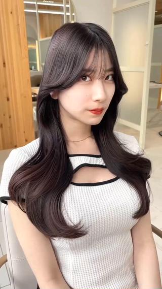 ロング カラー 🇰🇷韓国風くびれ ヘア🇰🇷中村優大のヘアスタイル