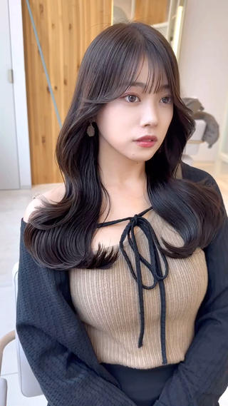 ロング カラー 🇰🇷韓国風くびれ ヘア🇰🇷中村優大のヘアスタイル