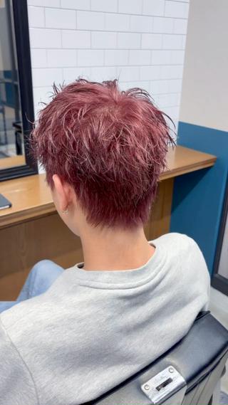 ショート カラー パーマ メンズ メンズ カラー特化/ カラー特化/池田海斗のヘアスタイル