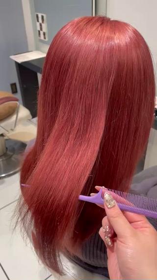 セミロング カラー 💞暖色カラー 💞risaのヘアスタイル