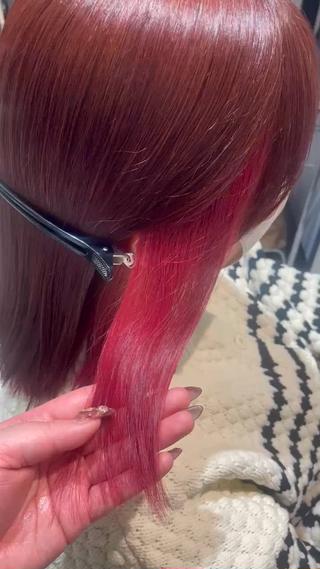 セミロング カラー 💞暖色カラー 💞risaのヘアスタイル