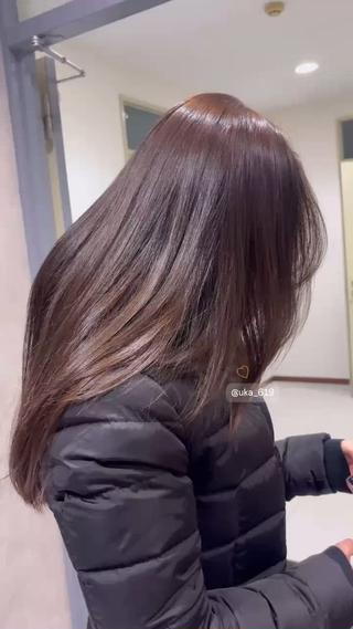 髪質改善カラー　ブラウンカラー 