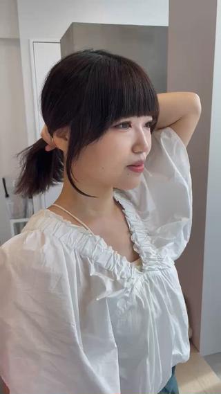 ミディアム カラー DECORA SORAN【本川越】所属・韓国/顔周り/ボブ/ ショート/大川陽太のヘアスタイル