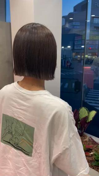 ミディアム カラー DECORA SORAN【本川越】所属・韓国/顔周り/ボブ/ ショート/大川陽太のヘアスタイル