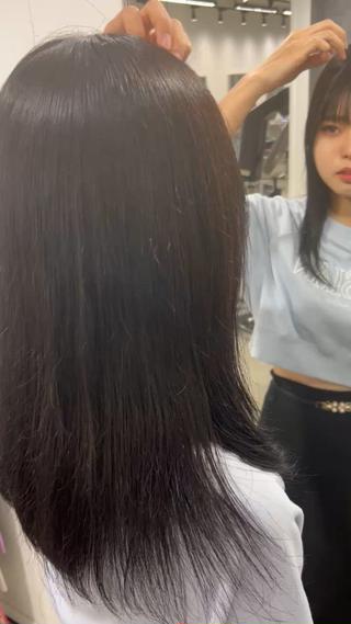 ミディアム 艶カラー/レイヤー /メンズ/マツエクのヘアスタイル