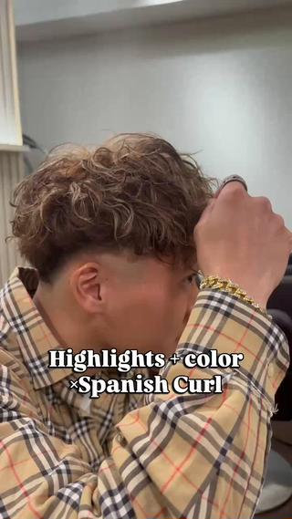 ショート カラー パーマ メンズ 椎名 翔琉のヘアスタイル