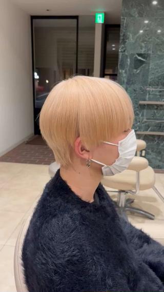 ショート メンズ 髪の修復専門サロン　hair place VIVE所属・KOTA / ハイトーン/髪質改善のヘアスタイル