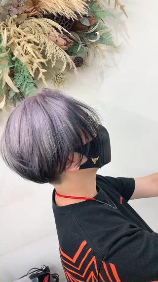 ショート カラー メンズ 🍎ハッシュカット× 髪質改善🍎カイトのヘアスタイル