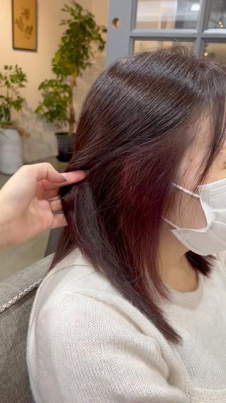 ミディアム カラー 髪質改善/艶髪/透明 感カラー🫧ｼｽﾞｸのヘアスタイル