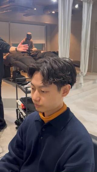 ショート パーマ メンズパーマ✨️村越 雄斗のヘアスタイル