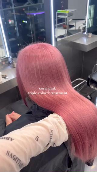 ロング カラー ヘアアレンジ ハイトーン/透明感 髪質改善/rinaのヘアスタイル