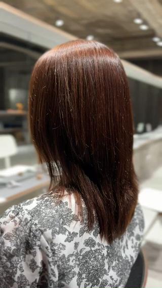 セミロング 谷口 萌瑛のヘアスタイル
