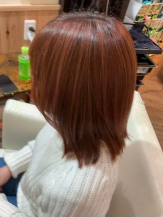 表面にハイライトを入れて
ピンクアッシュに！ 