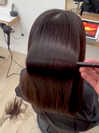 セミロング 渋谷 今泉ひろき 髪質改善×美髪矯正のヘアスタイル