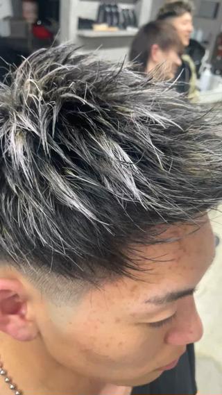 ショート カラー メンズ 💈メッシュパーマ 特化💈ユウマ💈のヘアスタイル